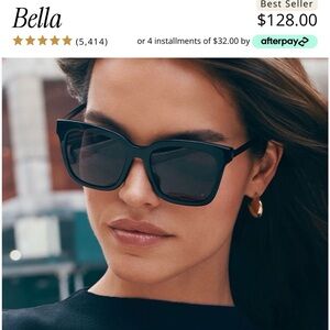 Diff Eyewear Bella Black Sunglasses with Dark Lenses